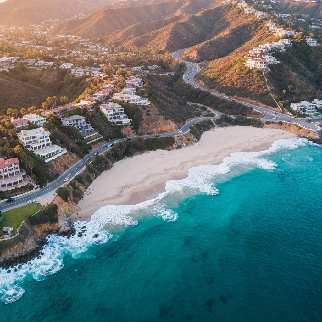 Malibu coastline — premium content locations for Los Angeles OnlyFans creators